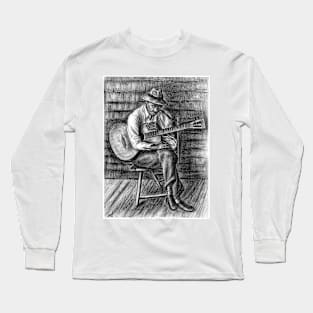 Sleepy Time Down South, Bluesman & Guitar 1941 by Saul Kovner Long Sleeve T-Shirt